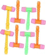 WESIEVYA 8pcs Mallet Party Hammer Interactive Pounding for Develops Hand Eye Coordination Grasping Skills Smooth Finish for Random Color