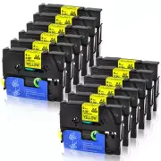 Compatible for Brother P-Touch Label Maker TZe 621 9mm for PTD220 H110BP 12Packs