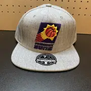 Mitchell & Ness Phoenix Suns Cap Hat Fitted 7 1/2 Heather Gray NBA Basketball