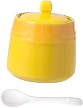 CIYODO Condiment Jar Set Ceramic Seasoning Box Bowl Pot Kitchen Storage Organizer