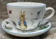 Peter Rabbit Cup And Saucer Set. The World Of Beatrix Potter. 14 Ounce. New.