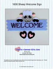 Sheep Welcome Sign- Plastic Canvas Pattern or Kit