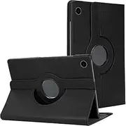 360 Degree Rotating Case for Samsung Galaxy Tab A8 10.5 2021 X200 X205 Leather Stand Case Black