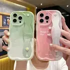 For iPhone Samsung Huawei Case Cute Cream Wrist Strap Holder Cover Women Girls