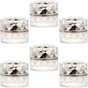 PENIKOKO 6pcs Acrylic Powder Containers Travel with Lids Leakproof Sample Jars for Cosmetics and No Odor Airtight Seal for Travel and Daily Use
