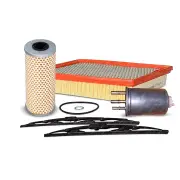 Sakura Front Wiper Blades & Filter Service Kit for Ssangyong Kyron D100 2.0L 2.7
