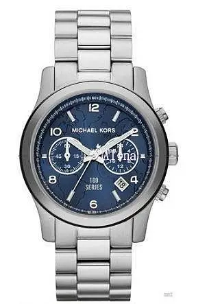 【熱賣精選】 潮牌Michael Kors/MK5814/ MK5815 地球浮雕雙眼錶 不鏽鋼羅馬數字計時錶 美國正品