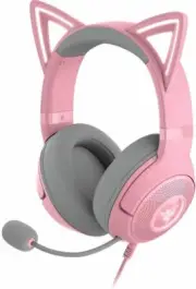 Razer Kraken Kitty V2 USB Wired RGB Headset: Chroma Kitty Ears - Quartz Edition