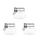 3 x Glass Clip Jar Food Kitchen Pantry Storage Canister Airtight Container 500ML