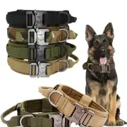 Tactical Dog Collar Military Dog Collar Thick with Handle Dog Collar Adjustable