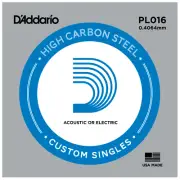 D'Addario .016 Plain Steel Single Guitar String PL016 Electric or Acoustic