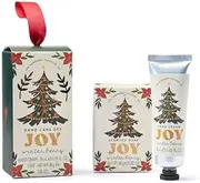 SOMERSET TOILETRIES CHRISTMAS WHIMSY HOLIDAY HAND CARE SET (30ML HAND CREAM & 80G SOAP BAR). JOY - WINTER BERRY