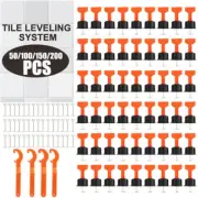 50-200 Tile Leveling System Kit Reusable Tile Spacer Wall Floor Clips Tool US
