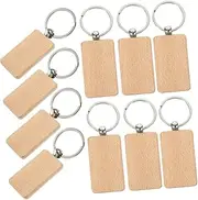 Tofficu Keychain Blanks 20pcs Wood Keychains Wooden Key Ring Blanks Perfect for DIY Decorations