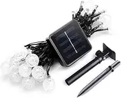50LED Solar Globe String Fairy Light Outdoor Festoon Party Garden Tree Decor