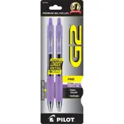 Pilot G2 Retractable Premium Gel Ink Roller Ball Pens, Fine Point, 2-Pack,