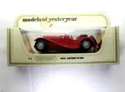 MATCHBOX MODELS OF YESTERYEAR, 1936 JAGUAR SS100 Y-1 Red.