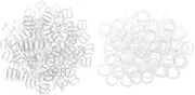 [F Fityle] 200 Pieces Plastic Bra Strap Clips Hook Slider Buckle 8mm Clear