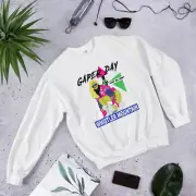 Retro Vintage Gaper Day 1991 Whistler Ski Skiing Skier Canada neon Sweatshirt