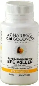NATURE'S GOODNESS Super-Potentiated Bee Pollen with BioPerine 500mg 100c