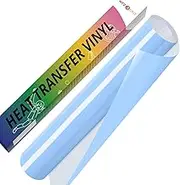 HTVRONT Blue HTV Vinyl Roll - 12" x 10ft Blue Iron on Vinyl for Cricut & Silhouette Cameo, Heat Transfer Vinyl Rolls for t Shirts - Easy to Cut & Weed for Heat Vinyl Design