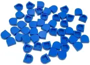 Lego 50 New Blue Tiles Round 1 x 1 Half Circle Extended Stadium Flat Smooth
