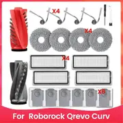 For Qrevo Curv Robot Vacuum Cleaner Replacement Parts Main Side Brush Hepa Filter Mop Cloth Dust Bags