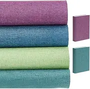 CRASPIRE 8 Sheets 13.7x11.8In Book Cloth Bookcover Rectangle Notebook Wraps Hand Books Covers for A5-A8 Books Bind Cloth Fabric Scrapbook DIY Covering Protector Bookcloth Bookbind Supplies 4 Colors