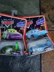 2 Disney Pixar Cars Wingo & King 1970 Plymouth Superbird Petty Drove/Unopened