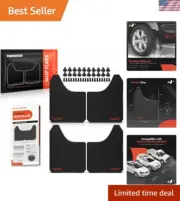 Heavy-Duty Universal Mud Flaps & Fender Flares for Front & Rear of Vehicles
