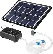 AUSWAY 20W Solar Powered Air Pump Kit Panel Oxygenator for Fish Pond Outdoor Garden Pool