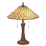 RADIANCE goods Tiffany-style Victorian 2 Light Table Lamp 16" Wide
