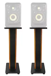 (2) Rockville 28" 2-Tone Studio Monitor Speaker Stands For KRK V4 S4 Monitors
