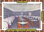 METAL SIGN - Oklahoma Postcard - Pop Hicks Restaurant - Hiway 66 - Clinton, O
