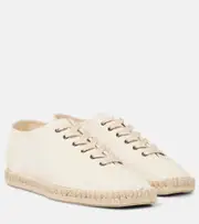 [Lemaire] Lemaire Linoleum canvas lace-up espadrilles AU 10 white