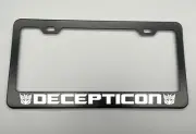 laser engraved TRANSFORMERS DECEPTICON BLACK Stainless Metal License Plate Frame