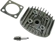 Cylinder Head &A; Spark Plug Fit for 66cc 80cc 2 Stroke Motorized Bicycle Engine (spare parts)