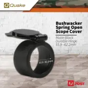 Quake Bushwacker Fip-on Scope Cover Rifle Optic Durable Hinge Black 55.9-62.2mm