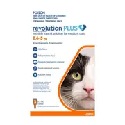 Revolution Plus Medium Cat Flea,Tick & Worm Pipette 3 Pack