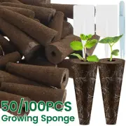 50/100Pcs Grow Sponges Replacement Hydroponics Seed Seed Starter Pods Garden