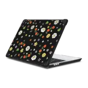 MacBook Pro 13-inch (M1 / M2 / Intel) Bounce Case Flower Power Black Macbook Case by Martina Martian