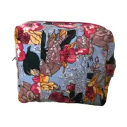 Eco-Friendly Recycled Makeup Pouch | Sustainable Scrap Fabric Cosmetic Bag