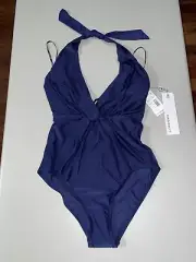 Miraclesuit Women's Magicsuit Chromatique Joelle One Piece Swimsuit Navy Size 8