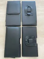 For Vodafone TCL 20R 5G, Black Tradesman Leather Belt Clip Loop Case Holster