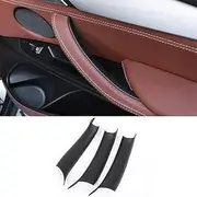 TKREENO Car Door Handle Cover for BMW X5 X6 F15 F16 2014-2018 Interior Door Pull Handles Protective Decorate Cover Accessories (X5 F15 2014-2018/X6 F16 2015-2019, Black)