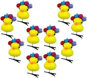 [Opilroyn] Yellow Duck Hairpin - Vibrant Yellow Duck Hairpin Set, Yellow Duck Design Plush Hairpin Collection for Kids, Women, Girls