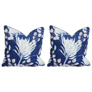 2x LVD Cushion Midnight Flower Throw Pillow Home/Lounge/Sofa Decor 50cm Square