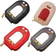 [Fgbetcv] Cute Penguins PU Credit Card Coin Wallet,Credit Card Wallet with Zip, Card Slots Credit Card Holder,Portable Penguin Card Holders Mini Wallet, Multi-Slots Credit Cards Bag PU Leather Cute Card Bag