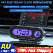 Mini 2-in-1 LED Digital Car Clock Thermometer Temperature Auto LCD Backlight