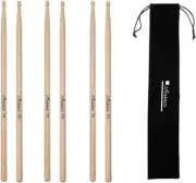 3 Pairs Maple Wood Drumsticks 7A Drum Sticks for Kids and Beginners